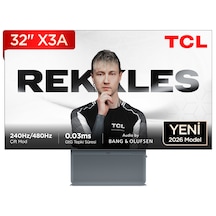 Tcl 32x3a 31,5 İnç 4k Oled Oyuncu Monitörü, Uhd 240 Hz / Fhd 480 Hz, 0,03 Ms Gtg, Hdr True Black 400, Freesync Premium Pro
