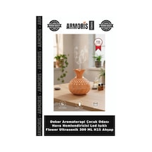Dekor Aromaterapi Çocuk Odası Hava Nemlendiricisi Led Işıklı Flower Ultrasonik 300 Ml H15 Ahşap
