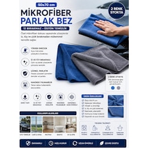 Muggio 50x70 Mikrofiber Parlak Bez Oto Kurulama Temizlik Bezi İz Tüy Hav Bırakmaz 1 Adet