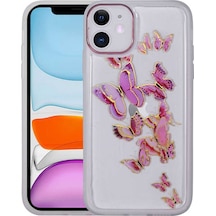 Apple iPhone 11 Uyumlu Figürlü Desenli Işıltılı Sert Klfs Sos Kılıf-no4 NO4