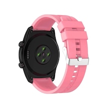Forzacase Honor Watch 4 Pro İle Uyumlu Tokalı Çizgi Desen Silikon Kordon Kayış - Fc369