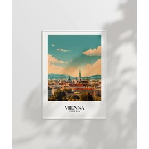Çerçevesiz Poster Viyana Şehir Manzarası