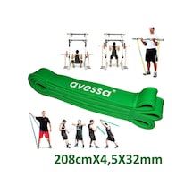 Nk Spor 1 Adet Direnç Lastiği 208cm X 3,5x32mm 7-9kg Latex Pilates Yoga Spor Egzersiz Fizik Yeşil