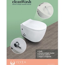 İsvea Cleanwash Entegre Musluklu Asma Klozet + Yavaş Kapak