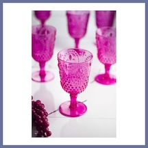 Bezos Akrilik Pembe Tekli Kadeh & Su Meşrubat Kahve Yanı Bardağı 450 Ml Cam Değildir Dlra