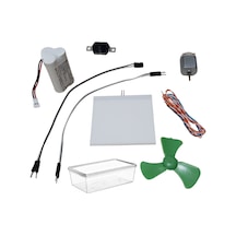 Kutulu 2 İn 1 Dc 3.6v Pil Led Panel Motor Anahtar Pervane Öğrenci Elektrik Devresi Hobi Deney Seti