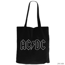 Ac Dc Logo Siyah Kanvas Bez Çanta