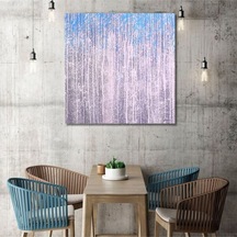 Soyut Büyük Boy El Yapımı Yağlı Boya Tablo 135x136cm