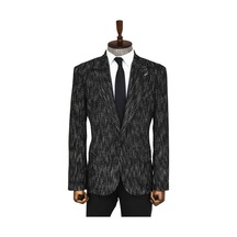 Wessi Desenli Slim Fit Spor Siyah Erkek Ceket - Wessi Siyah