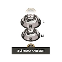 M-pets 2'li Çelik Mama Kabı M L