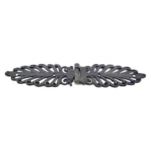 Antika Tarz Dekoratif Pirinç Yaprak Desenli Menteşe - 55x265 Mm, Oksit 25 x 45 MM