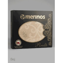 Merinos Pırıltı Çift Kişilik Battaniye Bej Bej