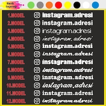 Size Özel Instagram Yazı Oto Sticker