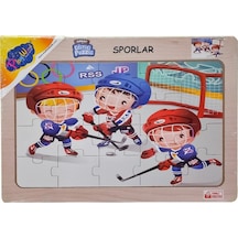 Ony-85-86-87-88 Ahşap Eğitici Puzzle Sporlar -onyıl