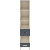 Hyperion Dolap 4 Raflı 2 Çekmeceli 44x44x221 Aytaşı-antrasit Aytaşı