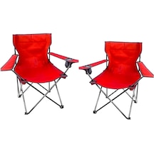 Kapella Kamp Sandalyesi Çantalı 2'li Kırmızı