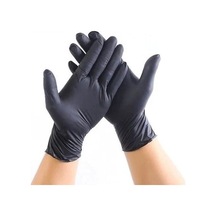 İnter Müller Dokulu Siyah Nitril Eldiven 50'li