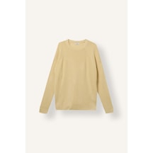 Defacto Standart Fit Bisiklet Yaka Reglan Kol Triko Basic Kazak I3773ax26wnyl166 Sarı-yl166