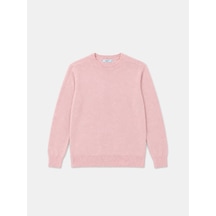Xint Pembe Regular Fit Bisiklet Yaka Yünlü Kazak 801822
