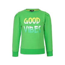 BRZ Kids Baskılı Kız Çocuk Sweatshirt Yeşil