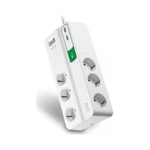 Apc By Schneider Electric PM6U-GR 6'lı Akım Korumalı Priz 2 USB Hızlı Şarj Çıkışlı Beyaz