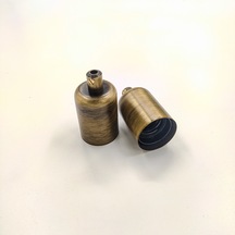 Dekoratif Metal Lale E27 Duy Eskitme Renk Ve Demir Kablo Kilidi.