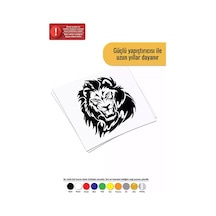 Aslan Kafası Sticker Oto Motor Laptop Duvar Folyo Sticker 20 X 22 Cm