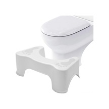 Youtek Beyaz Tuvalet Yardımcı Tabureği - Kayma Önleyici Banyo Oturma Sandalyesi Kolon Sağlığı İçin Kolon Sorunlarını Önleyen Ayaküstü Beyaz