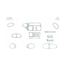 Hyundai Elantra Torpido Kaplama 1999-2000 14 Parça Alüminyum