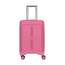 Elatae Premium Polipropilen Kabin Boy Kırılmaz Valiz Pembe V303 Pembe