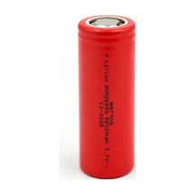 Yüksek Kapasiteli 26650 Li-ion Şarjlı Pil 5000mah Kırmızı