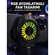Mey İthalat Rgb Fan Aydınlatmalı Sessiz Çalışan Telefon Soğutucu