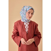 Silk Home Twill İpek Eşarp 11470-03 Gri, Saks, Turkuaz, Somon