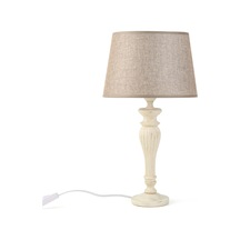 Lighting French Cottage Abajur - Eskitme Krem Ayak / Kahverengi Çok Renkli