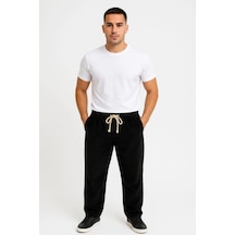 Efnaz Style Erkek Fitilli Kadife Cepli Buggy Pantolon Oversize Rahat Kalıp - Siyah Efnaz Style Erkek Fitilli Kadife Cepli Buggy Pantolon Oversize Rahat Kalıp - Siyah