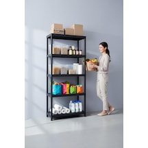 5 Katlı Plastik Depo Rafı 43x93 210cm Kiler, Arşiv, Balkon Ve Soğuk Hava Deposu Çok Amaçlı Raf