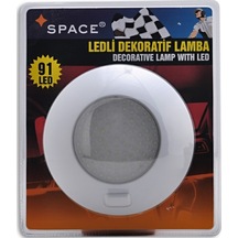 Ledli Dekoratif Tavan Lambası 91led Yuvarlak 24v / Laak122-1-2