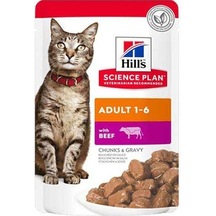 Hill's Chunks In Gravy Biftekli Pouch Yetişkin Kedi Maması 85 G