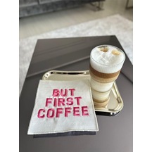 Linda Mia But First Coffee Desenli Kokteyl Peçete Çok Renkli