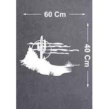 Kaktüs Ve Vahşi Batı Sticker - Araba Oto Motosiklet Karavan Cam Sticker - 00126 60x40 Cm