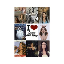 Lana Del Rey 1 No Desenli Tasarım Mini 9' Lu Fotokart Seti