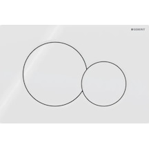 Geberit Kumanda Kapağı Sigma 01 - Çift Basmalı - Beyaz Beyaz