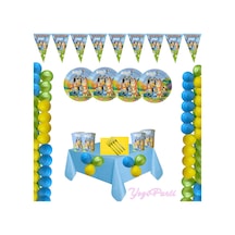 Bluey 40 Kişilik Doğum Günü Parti Malzemeleri Seti Eko Set Tabak Bardak Peçete Renkli Tüm Yaşlar
