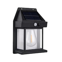 Versatile And Waterproof Outdoor Solar Wall Lamp With Tungsten Filament And Motion Sensor