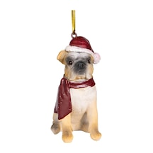 Design Toscano Jh576304 Noel Noel Bulldog Tatil Köpek Süsleri, Tam Renkli