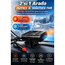 Ers 12v Araç İçi Cam Buğu Çözücü Isıtıcı Fan 2 Si 1 Arada Sıcak Soğuk Hava Üfleyici Buz Çözücü