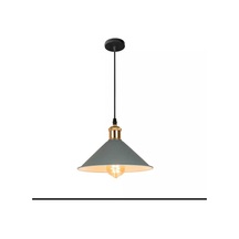 Rys Retro Metal Gri Tekli Sarkıt Kafe Mutfak Aydınlatma Çap.30 Cm