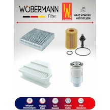 Wöbermann Toyota Uyumlu Auris 1.4 D4d Filtre Bakım Seti 2010-2018 4'lü Karbonlu