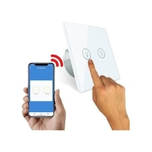 Afark AS-872EU Dokunmatikikili -Çiftli Wi-Fi Akıllı Duvar Anahta