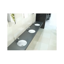 Tezgahaltı 38 Cm Turkuaz Seramik Lavabo Şık Ve Kullanışlı 508 Yeşil
